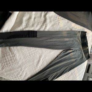 Adidas leggings, army green, black mesh bottom